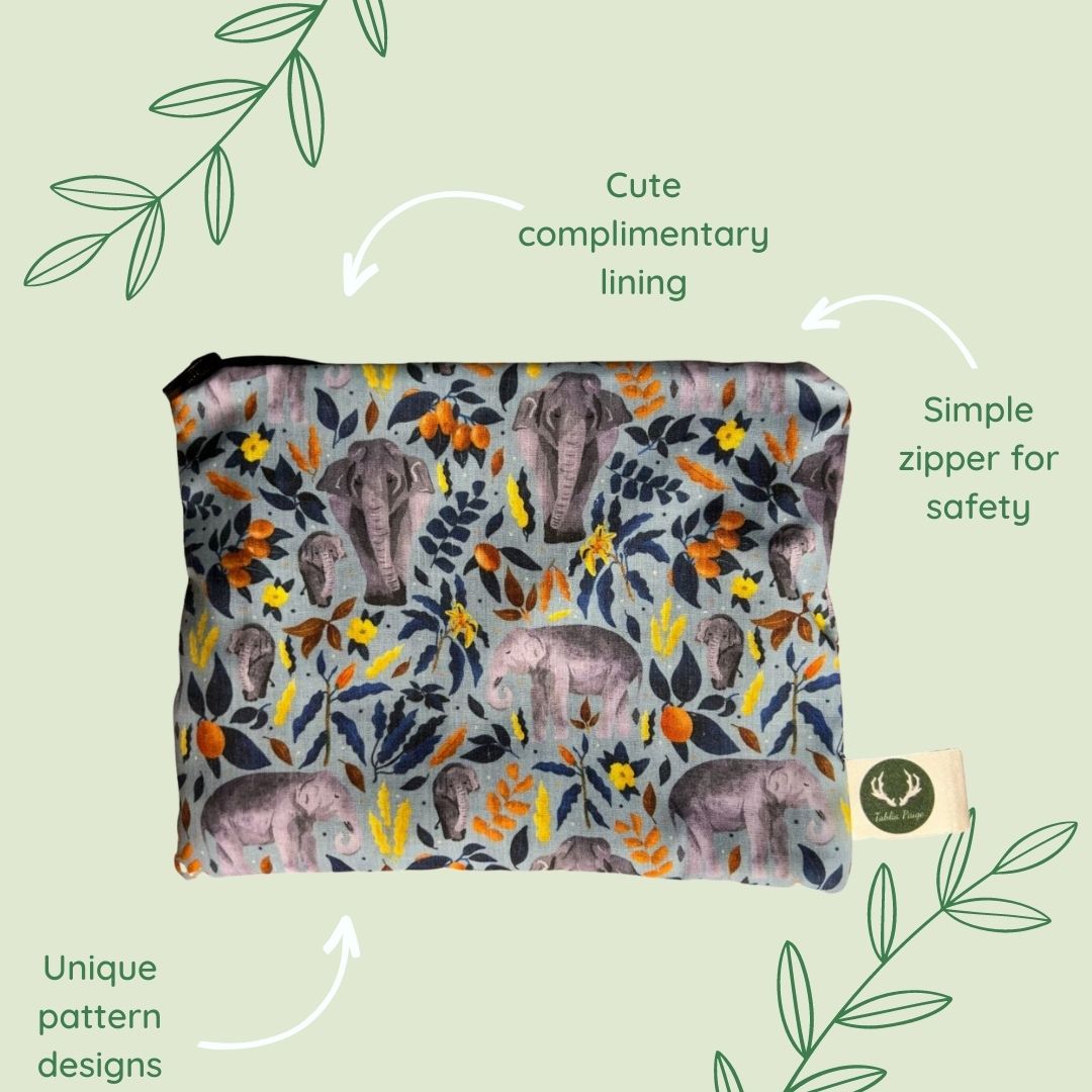 a handbag storage pouch for elephant lovers, an ideal gift for her who likes elephant gifts