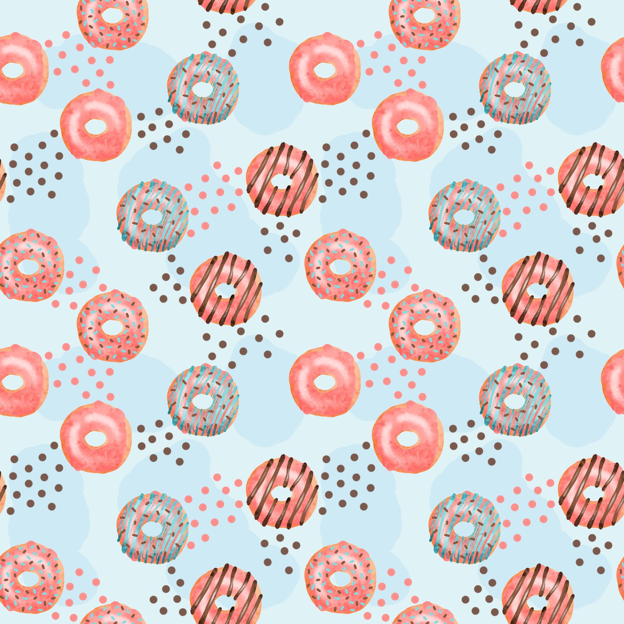 cute donut repeat design by Tahlia Paige