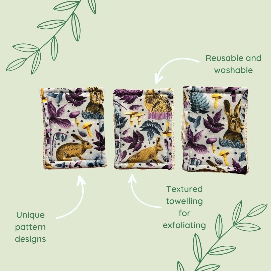 Hare exfoliating pads, an ideal made in Wales gift for skincare lovers.