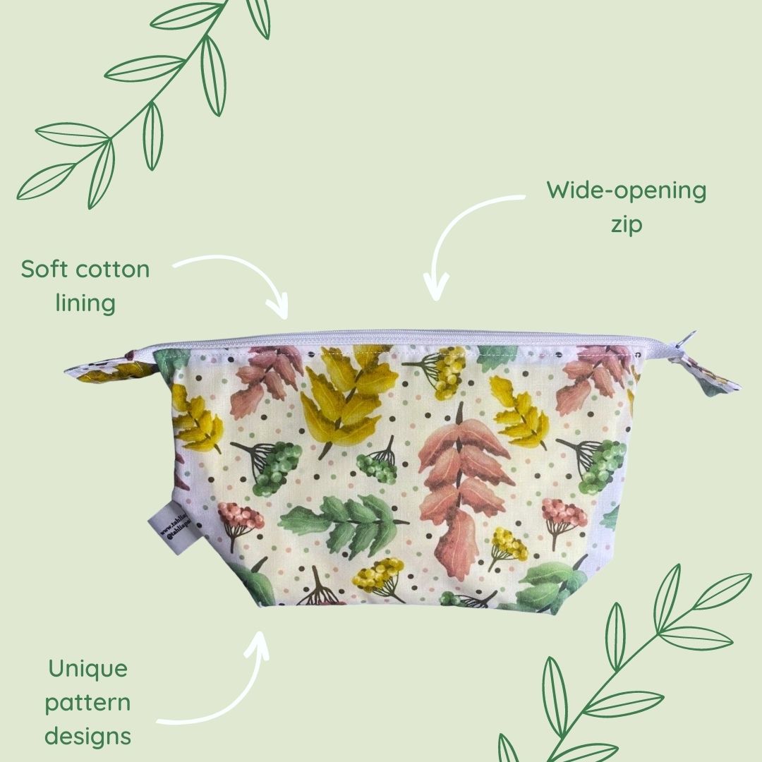 Pretty Foliage Makeup Bag - Tahlia Paige
