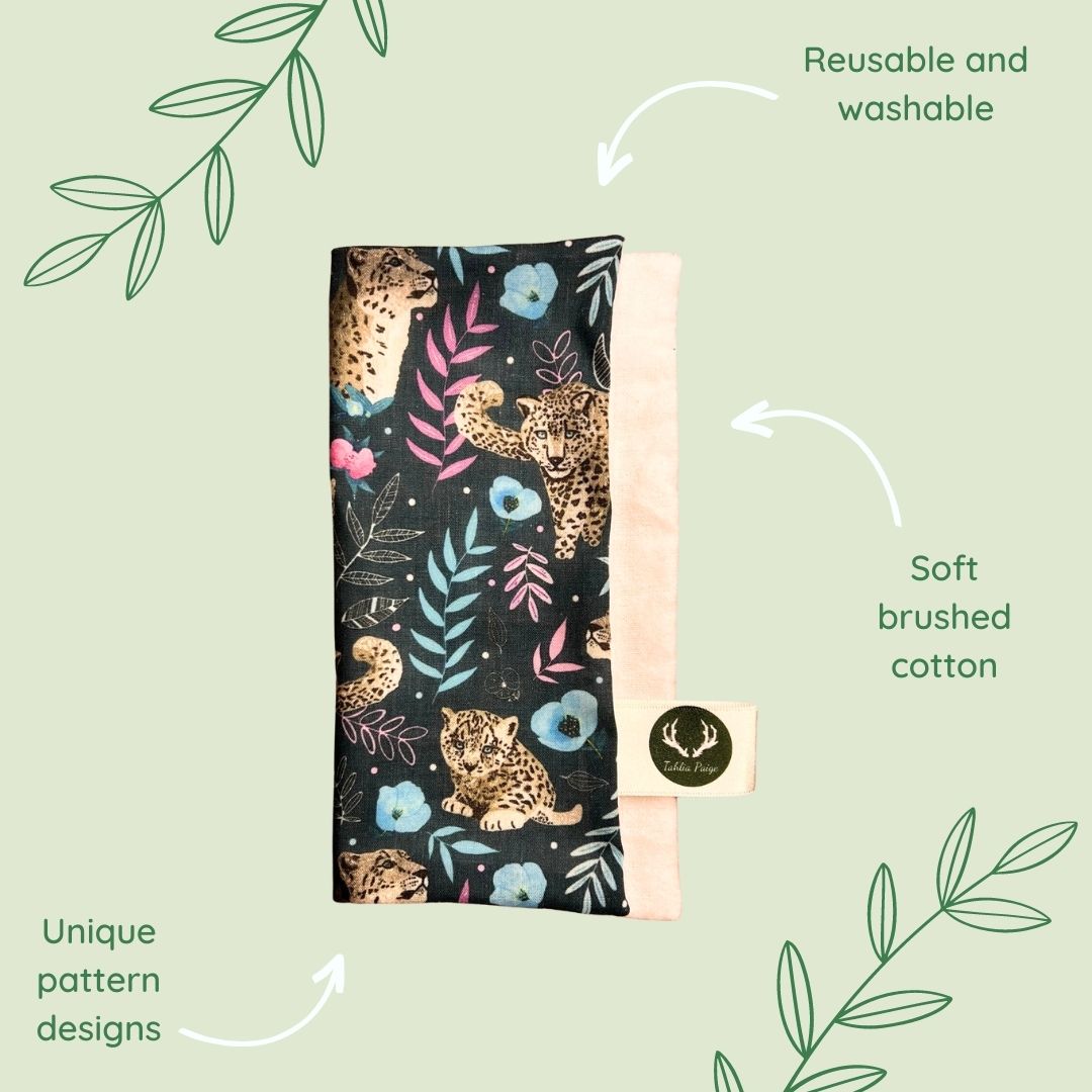 Snow Leopard Reusable Facecloth