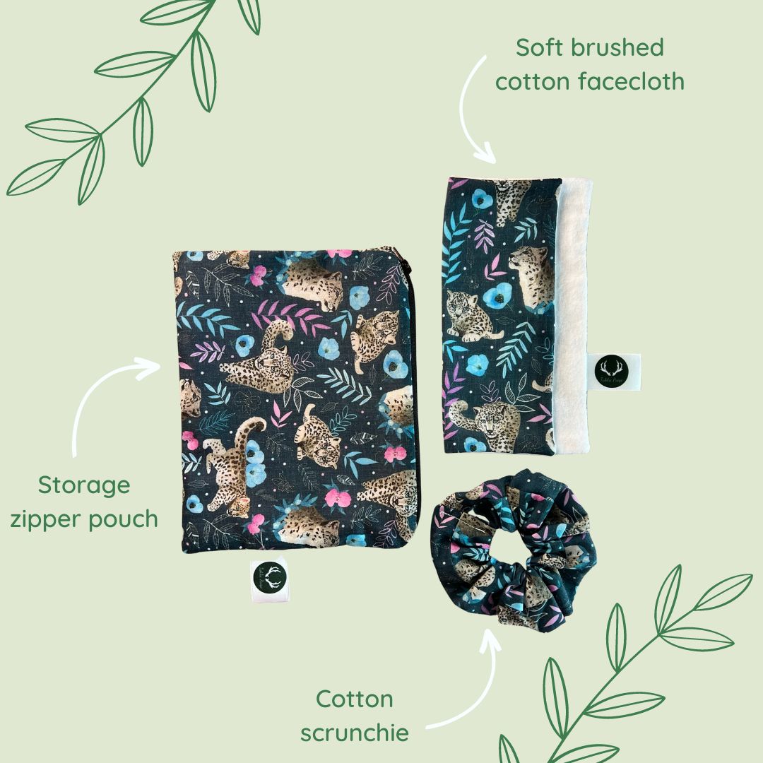 Birthday gifts for 18th celebration, ideal snow leopard gift set.