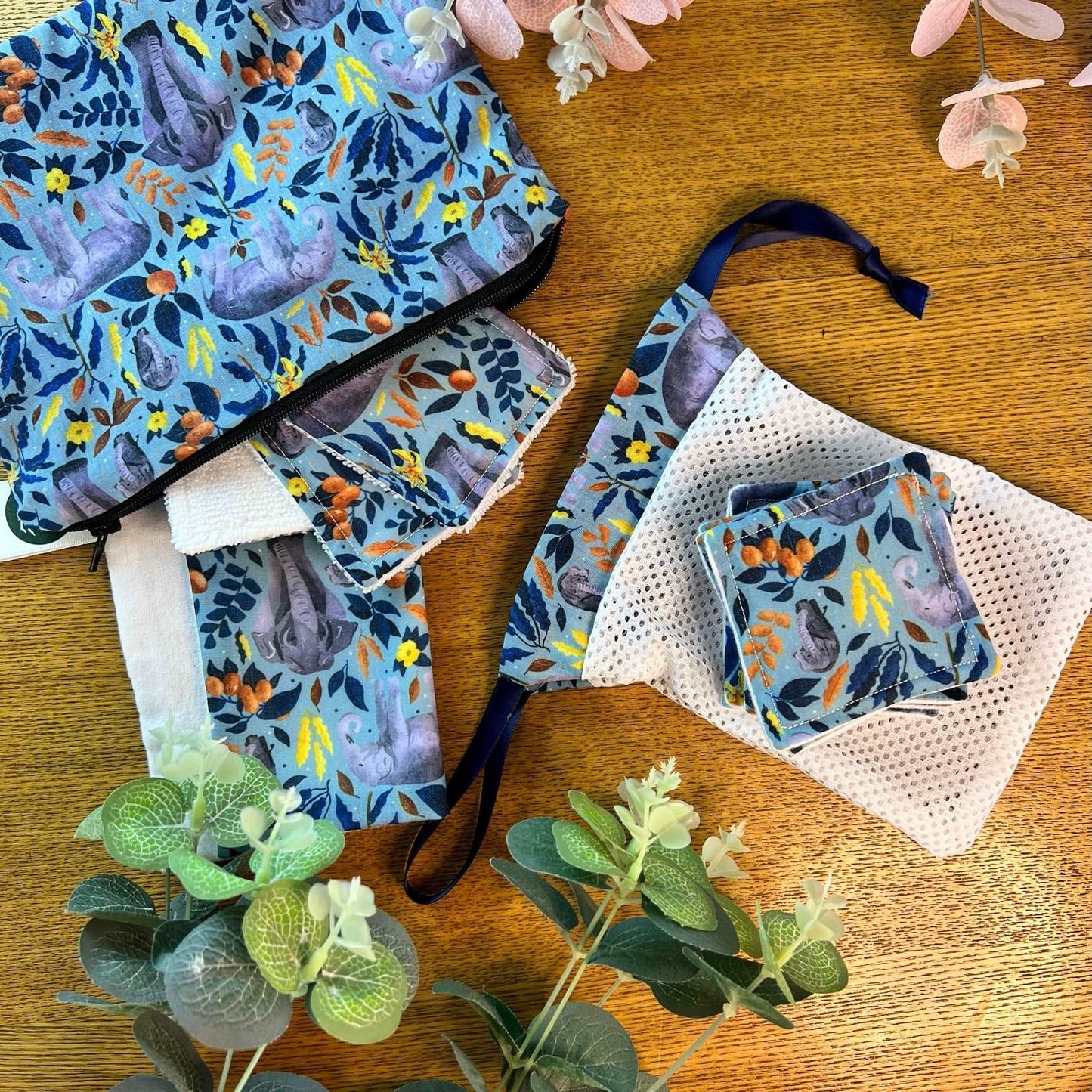 Sustainable skincare, elephant-themed gift set