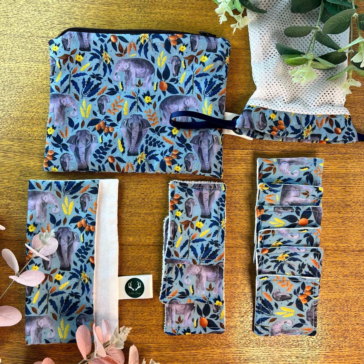 Perfect for zero waste shopping, elephant gift set.