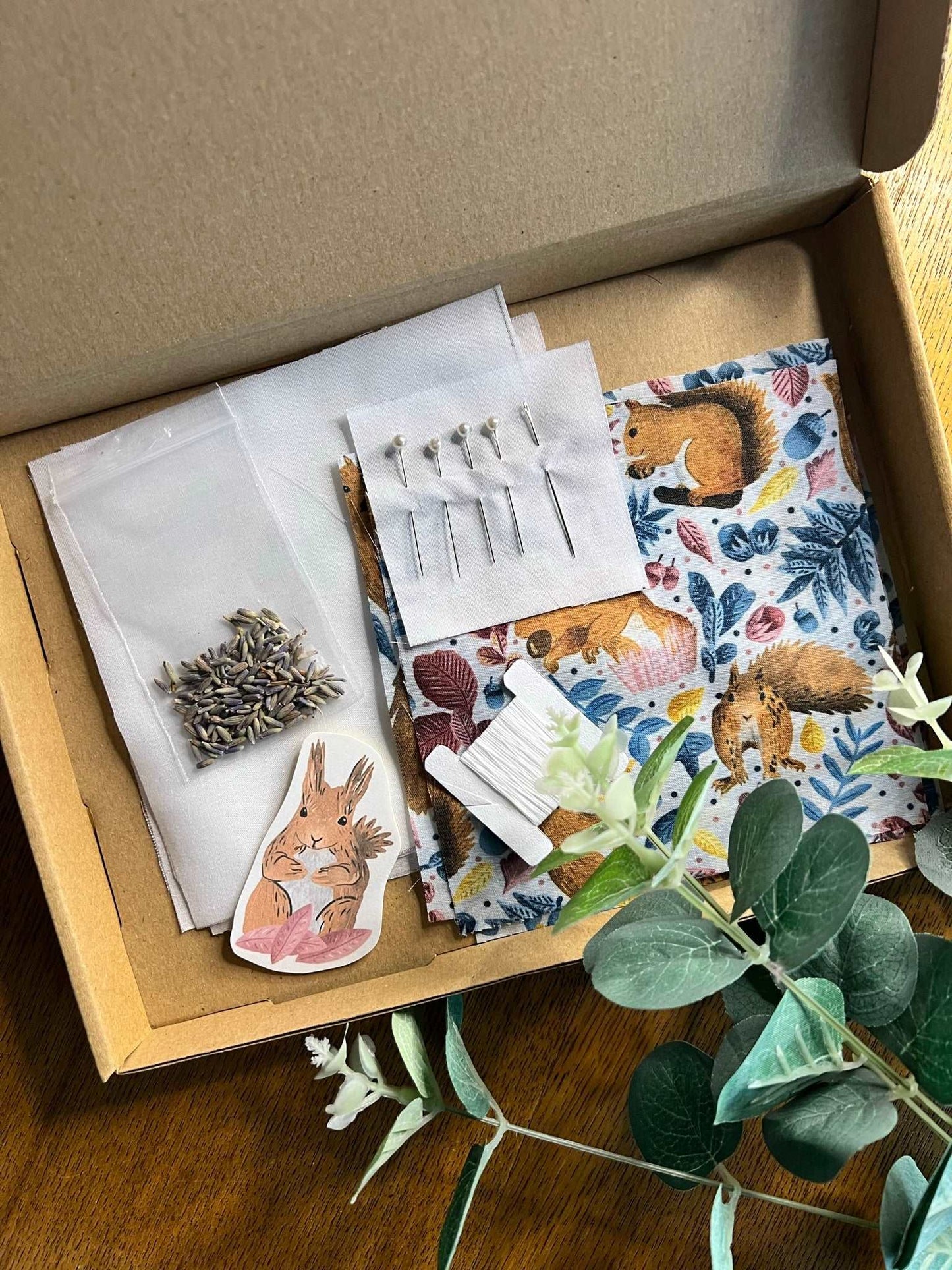 Craft art kit for adults in the UK: Red Squirrel DIY Hand Warmers.