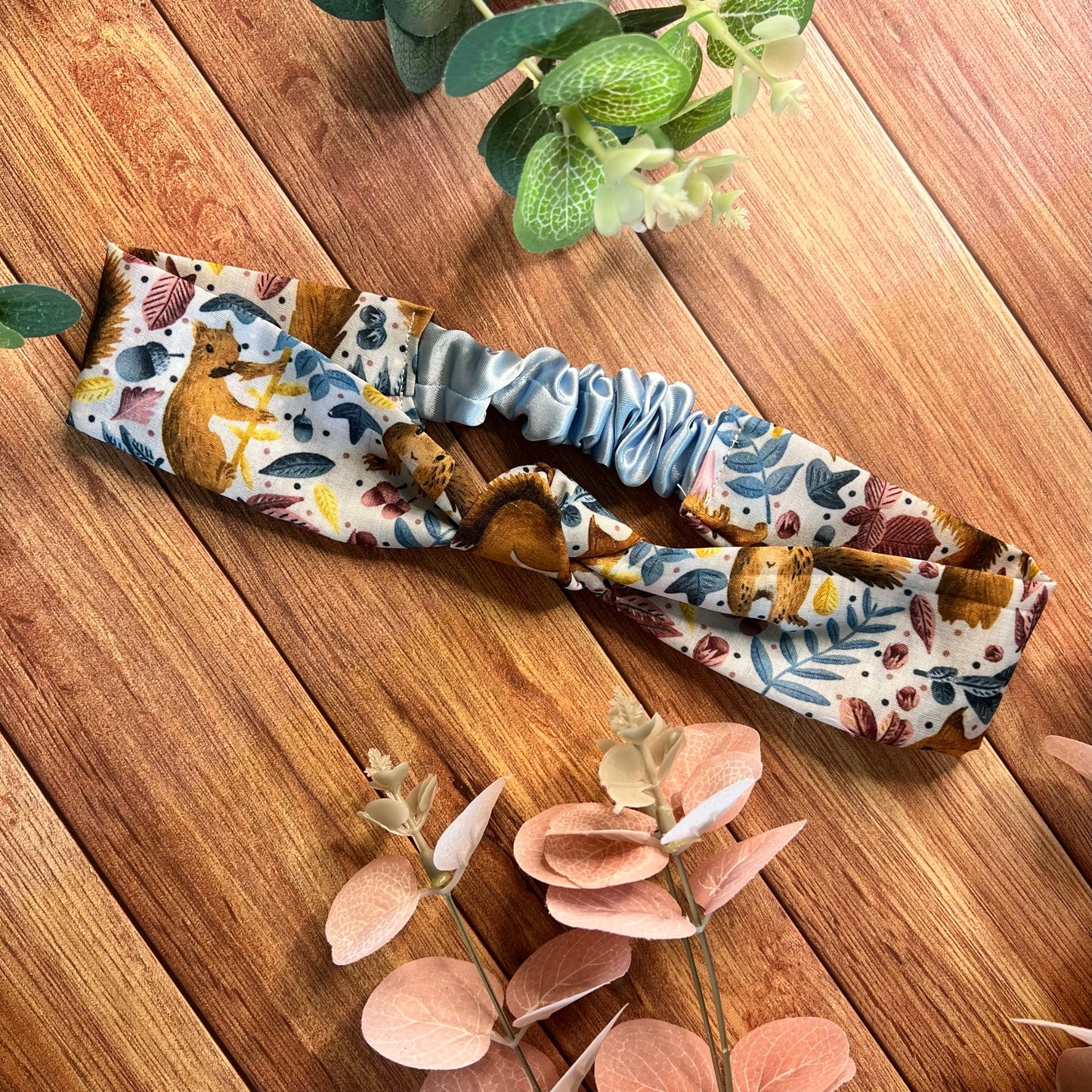 shop hair accessories gifts here with the squirrel headband, an ideal gift and a lovely woodland animal hair accessory.
