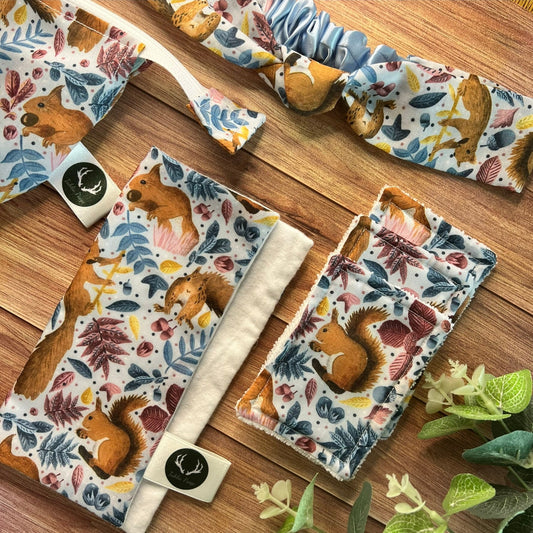 Nature-inspired pamper gift box for her: the perfect 40th birthday surprise with our red squirrel gift set."