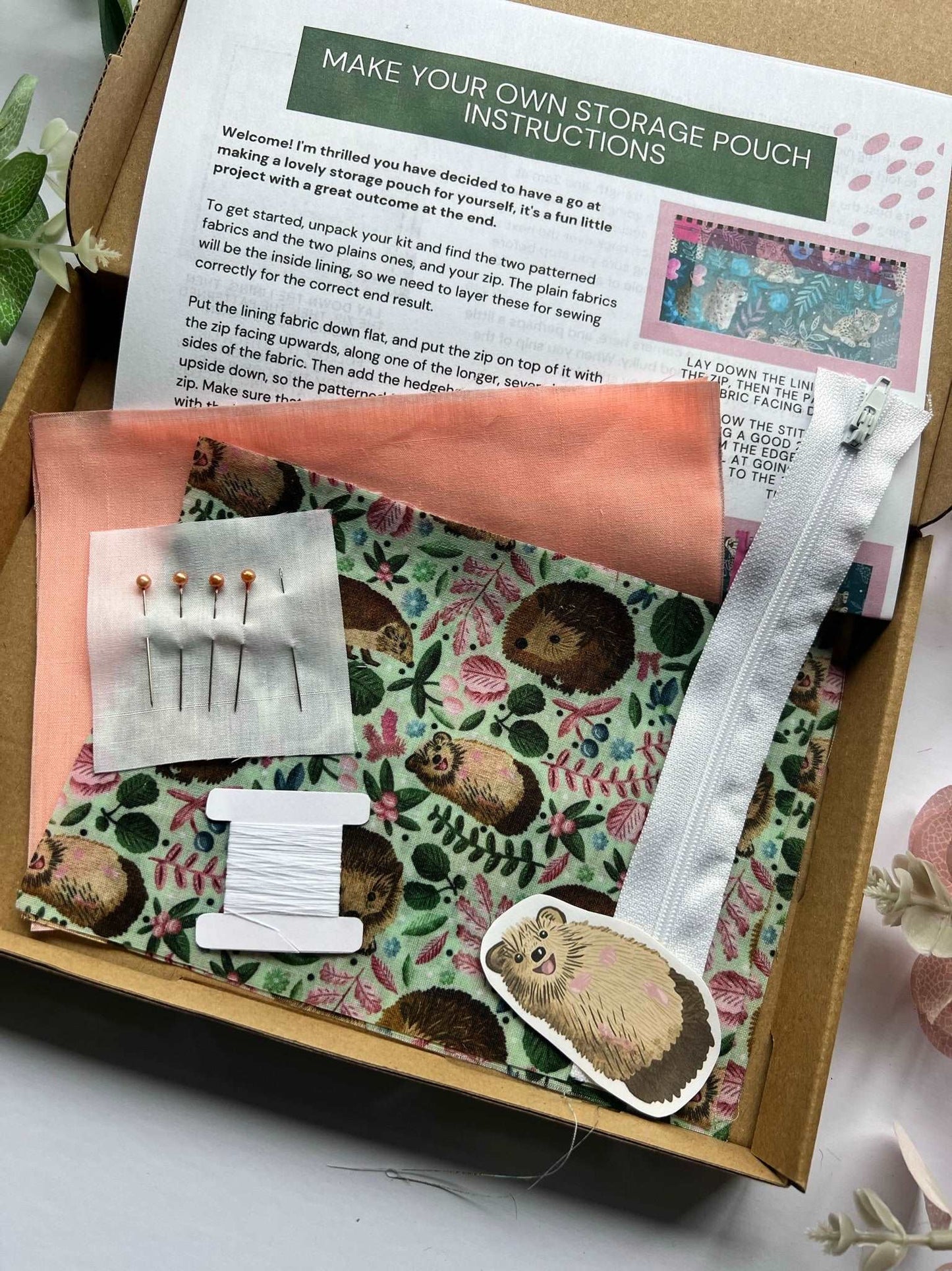 DIY Pouch kit: perfect for beginner sewing enthusiasts.