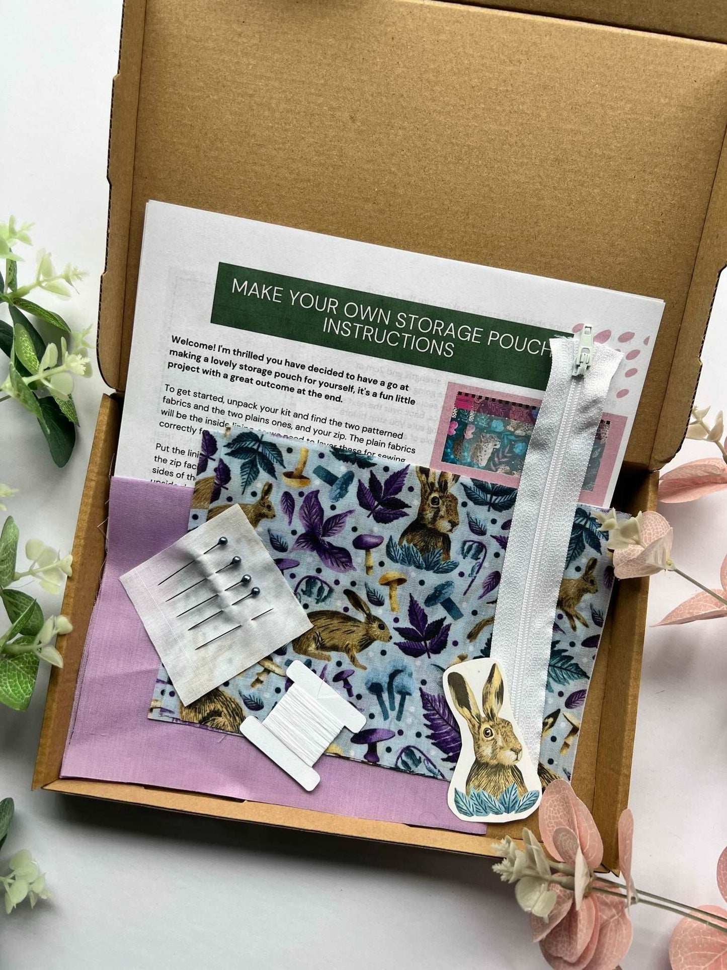 Craft kit gifts: Hare DIY Pouch Kit.