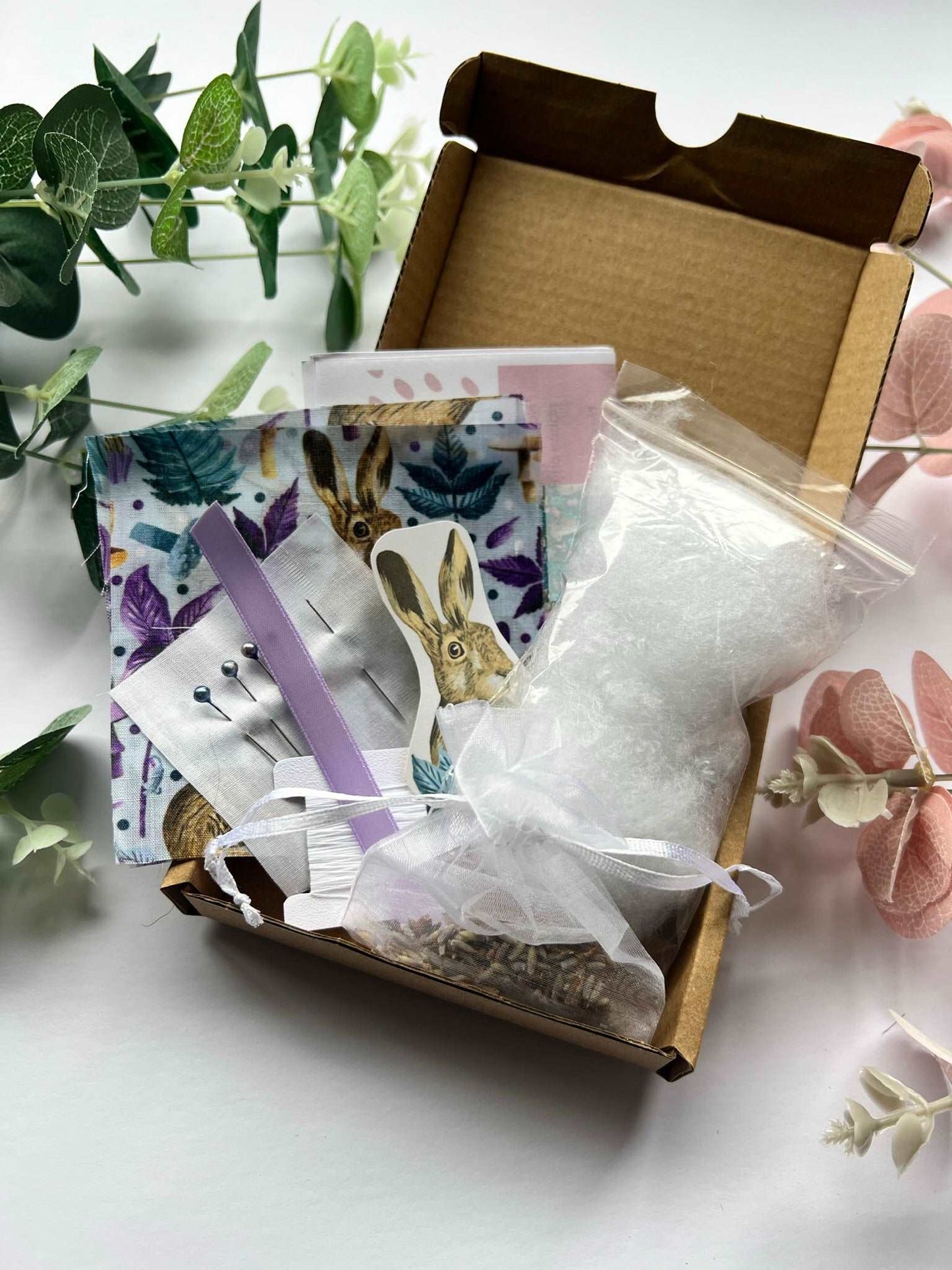 Sewing project kits for adults in the UK: Hare Mini Kit.