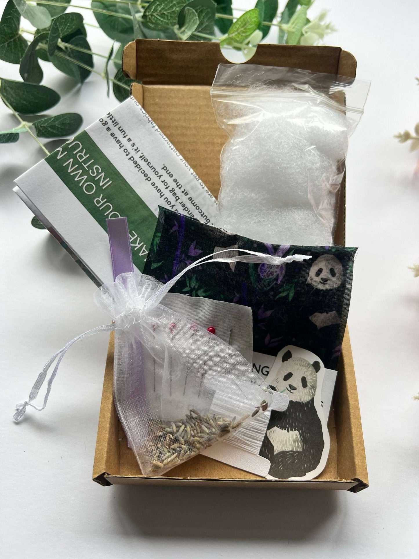 DIY Lavender Sachet Kit for crafting enthusiasts: Panda.
