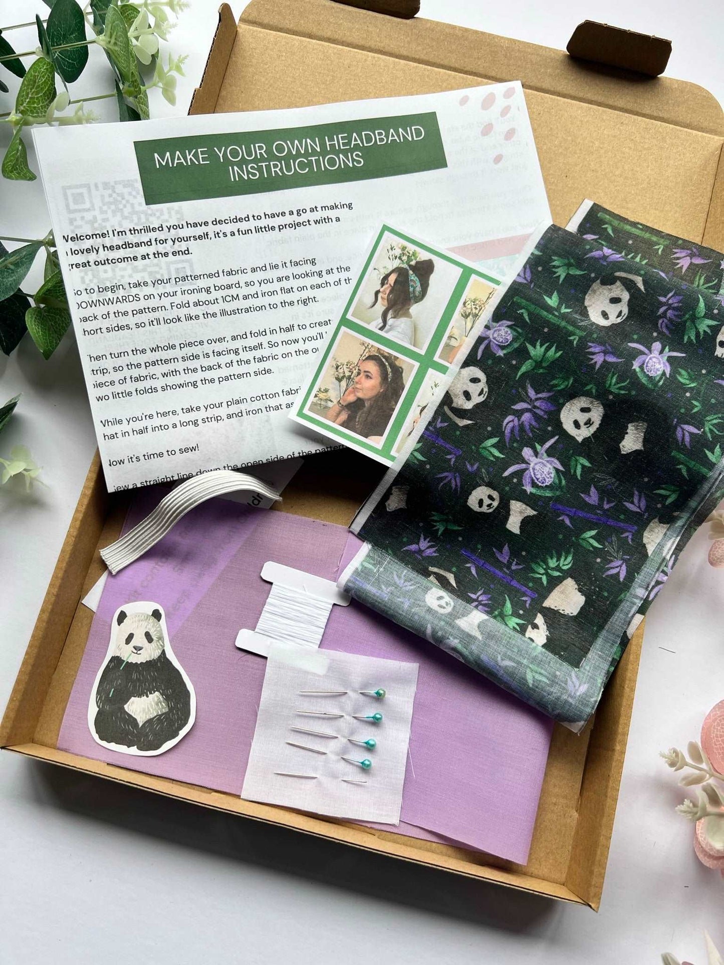 Create stylish panda headbands with our DIY Kit.