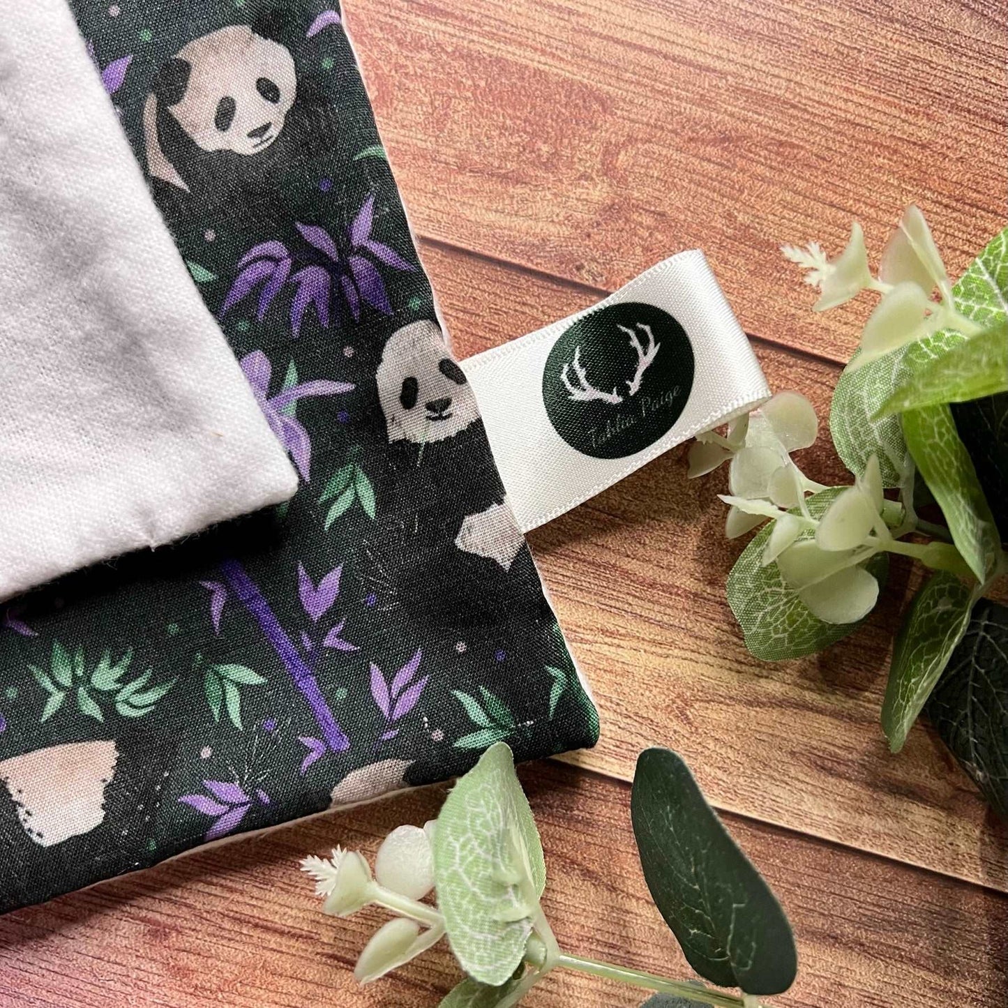 Lovely panda face cloth, perfect for sustainable living.