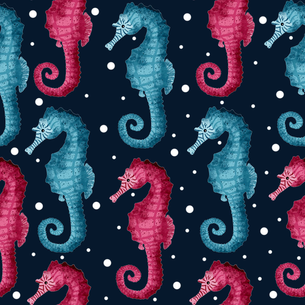 seahorse seamless repeat design