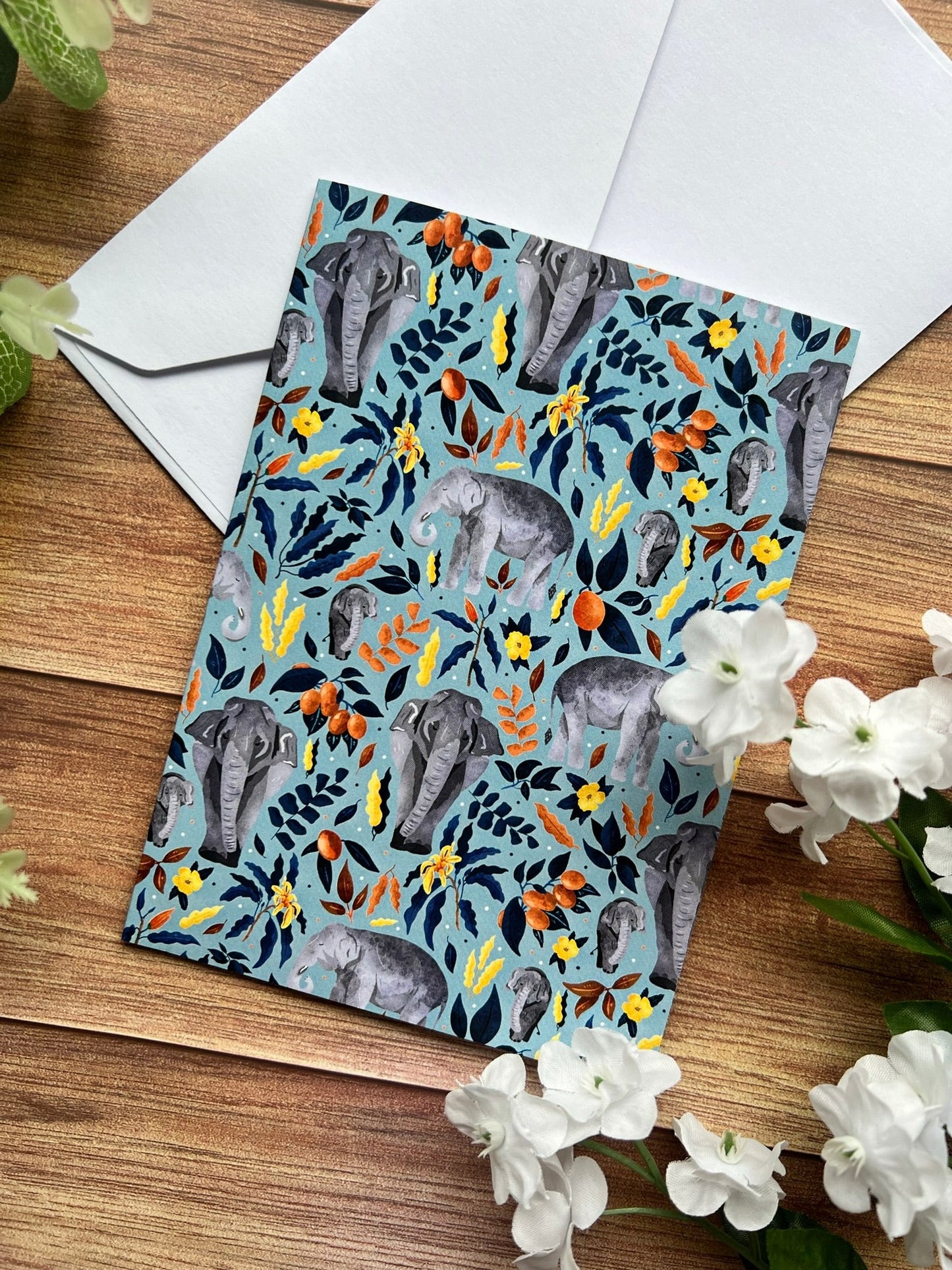 elephant greeting card for a wildlife lover