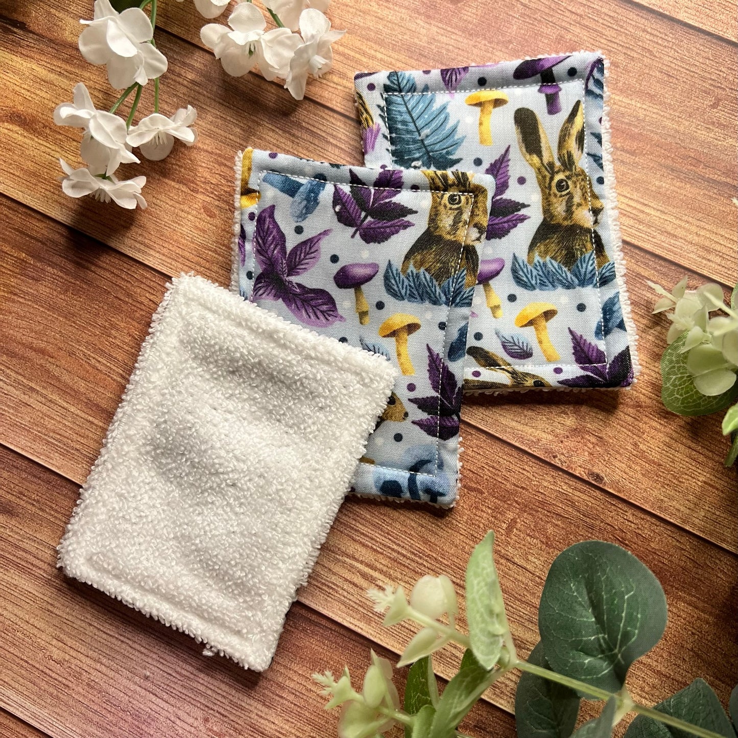 Unique hare exfoliating pads, a wonderful made in Wales gift.