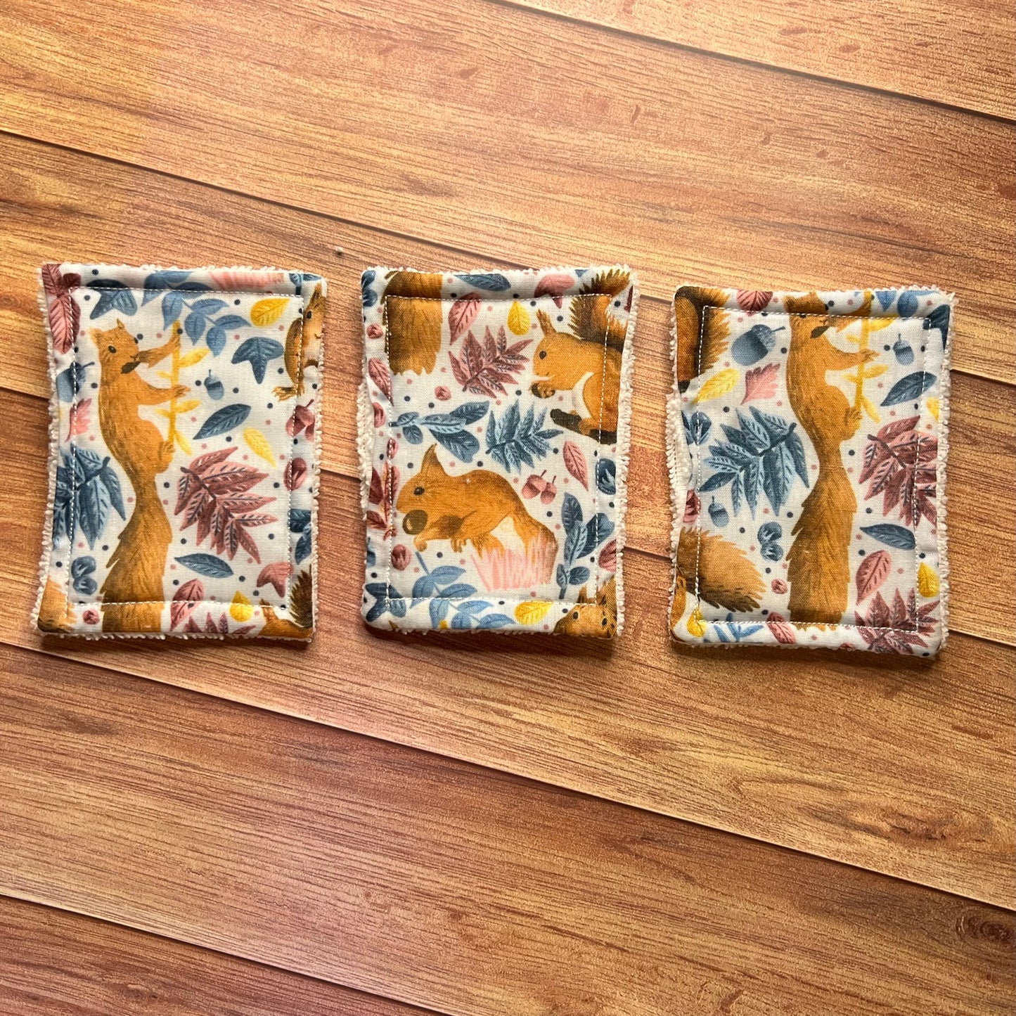 Red squirrel exfoliating pads, combining sustainable skincare with charming design under £10