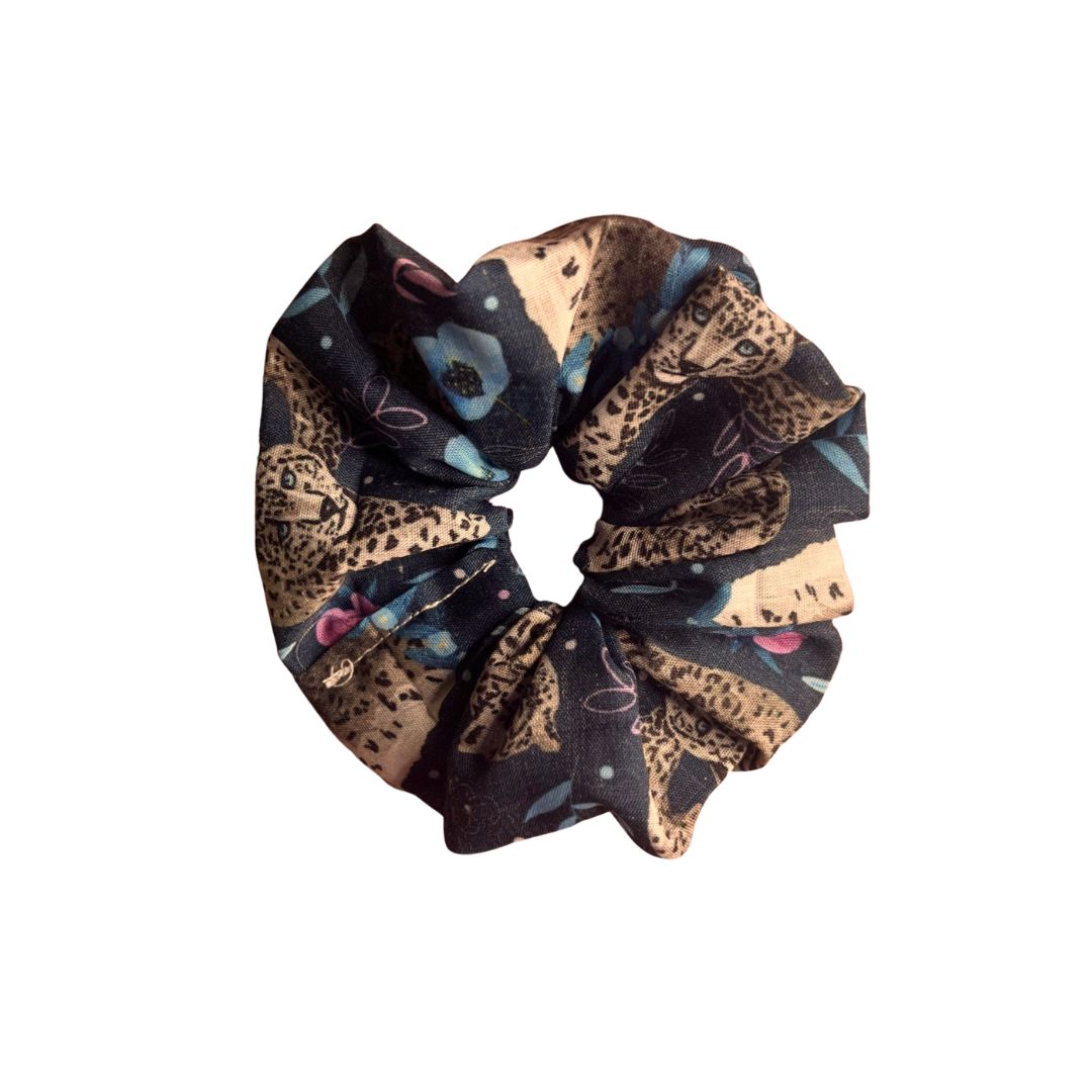 Seasonal gift idea, snow leopard scrunchie.