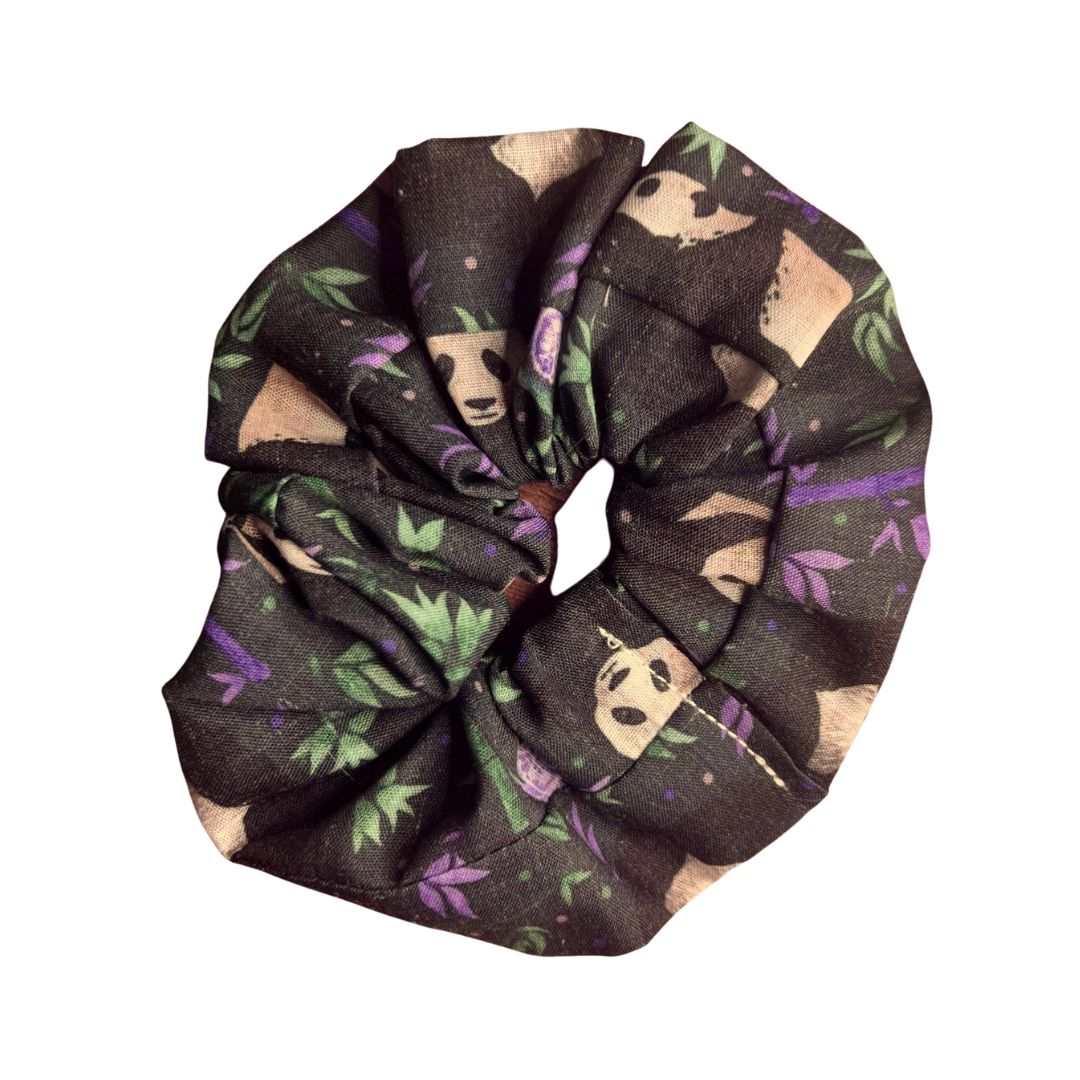Charming panda scrunchie, perfect for hair gifts and panda lovers.