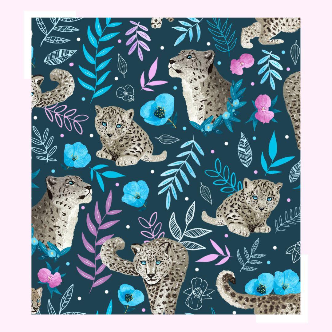 snow leopard surface pattern design