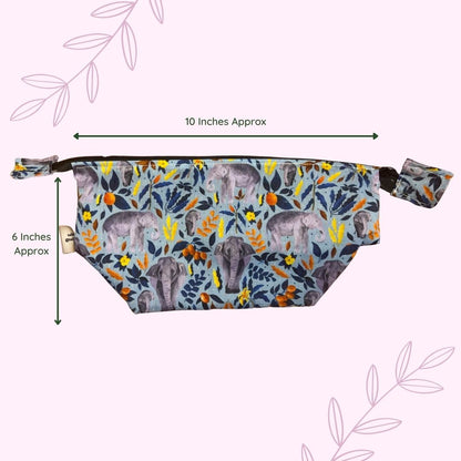 Elephant inspired gifts makeup bag.