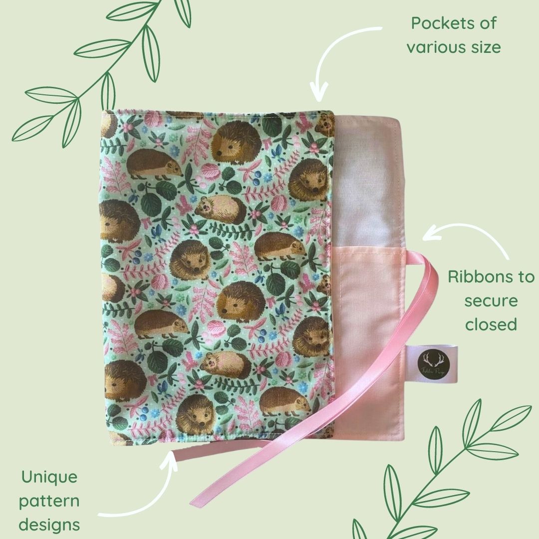 Hedgehog Brush roll by Tahlia Paige, which makes a great hedgehog lovers gift