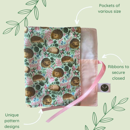 Hedgehog Brush roll by Tahlia Paige, which makes a great hedgehog lovers gift