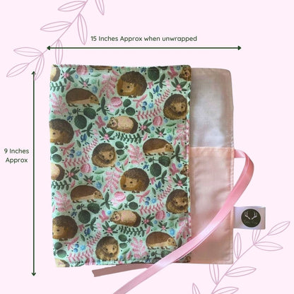 Hedgehog Brush roll for storing brushes by Tahlia Paige