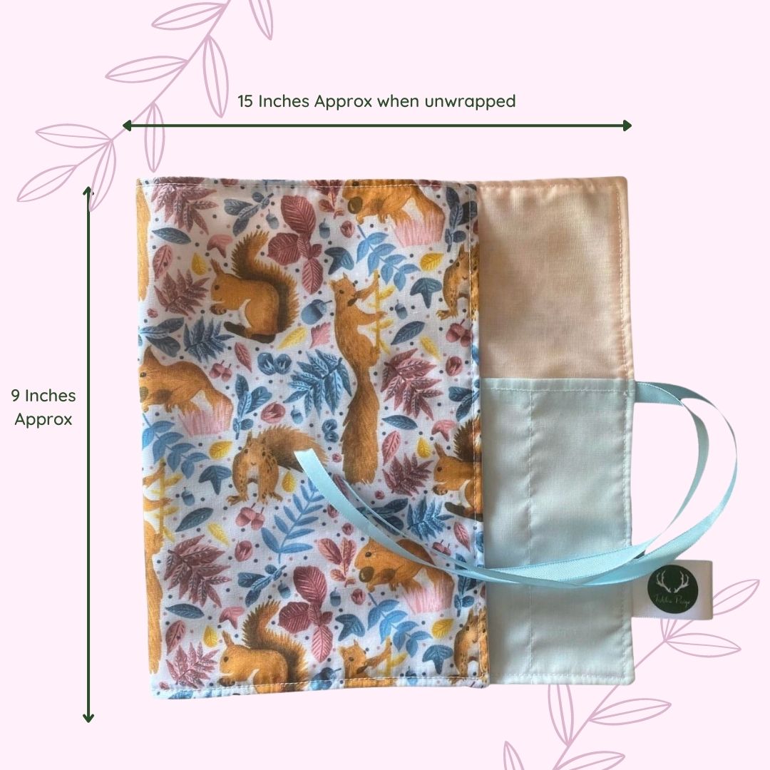 size of the roll up brush wrap which makes a practical gift for an artist