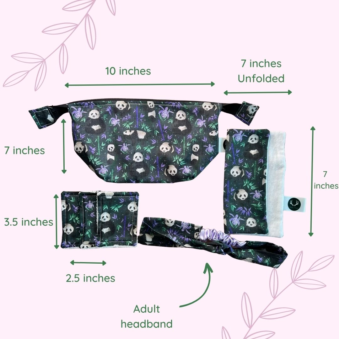 Panda-themed gift set, ideal for showing you care.