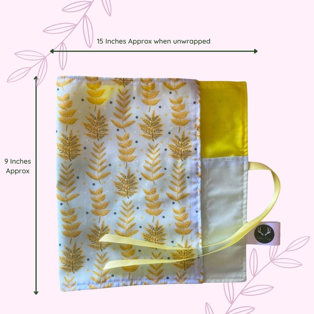 Size of the yellow foliage brush roll for an artist