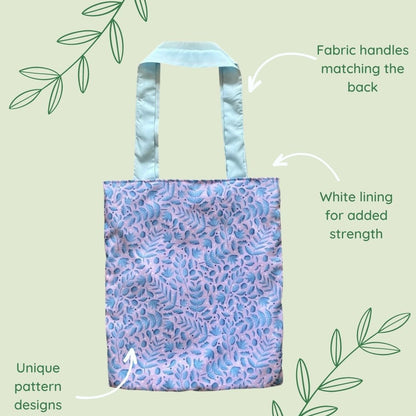 Blue Foliage Tote Bag - Tahlia Paige