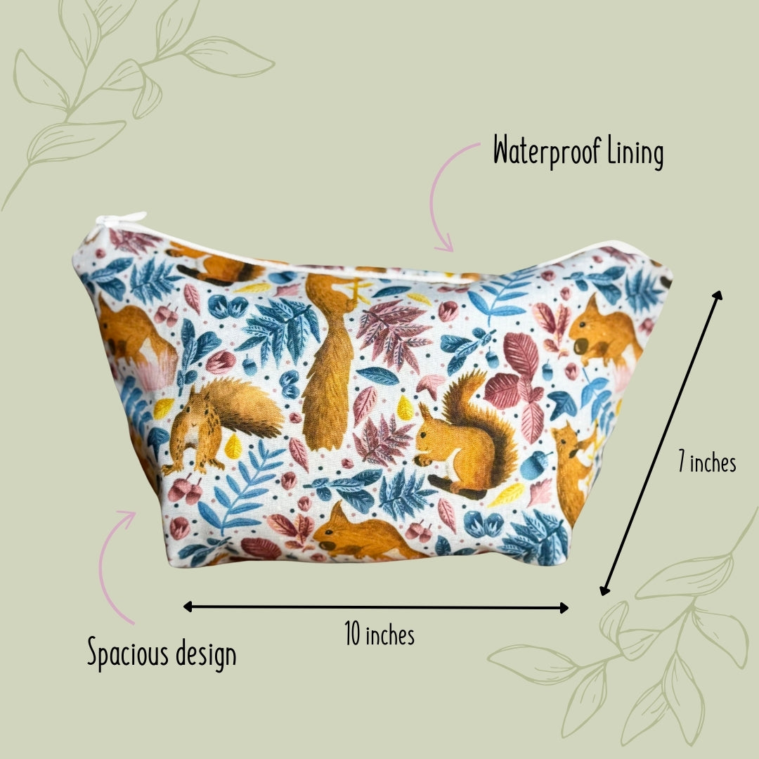 Red Squirrel Toiletry Bag