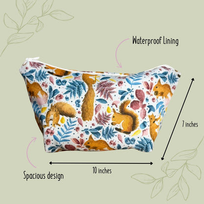 Red Squirrel Toiletry Bag