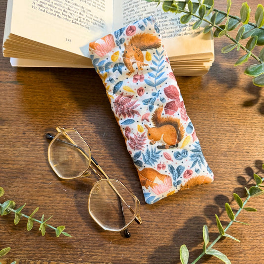 Red Squirrel Glasses Case