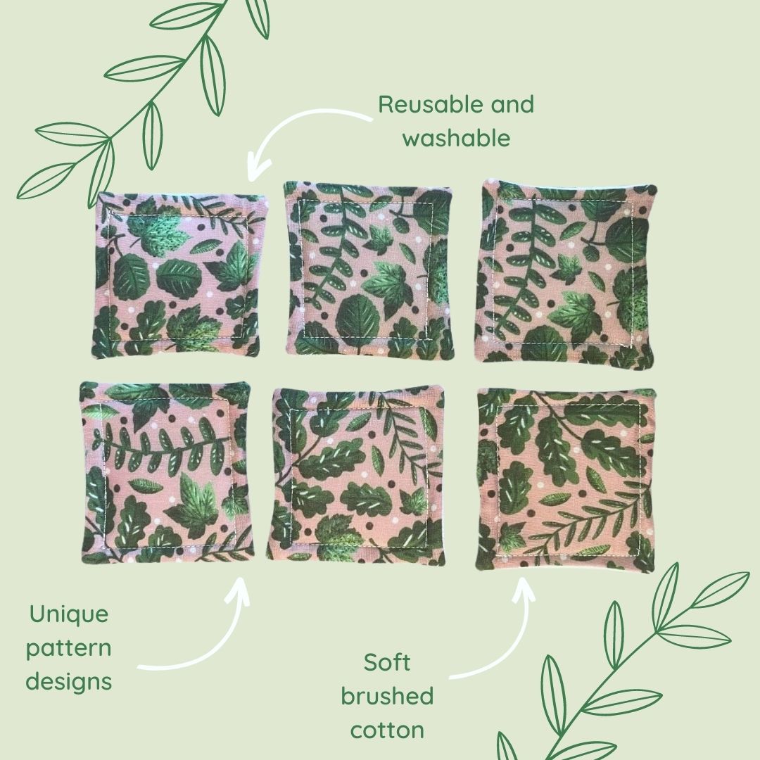 Green Foliage Reusable Skincare Pads - Tahlia Paige