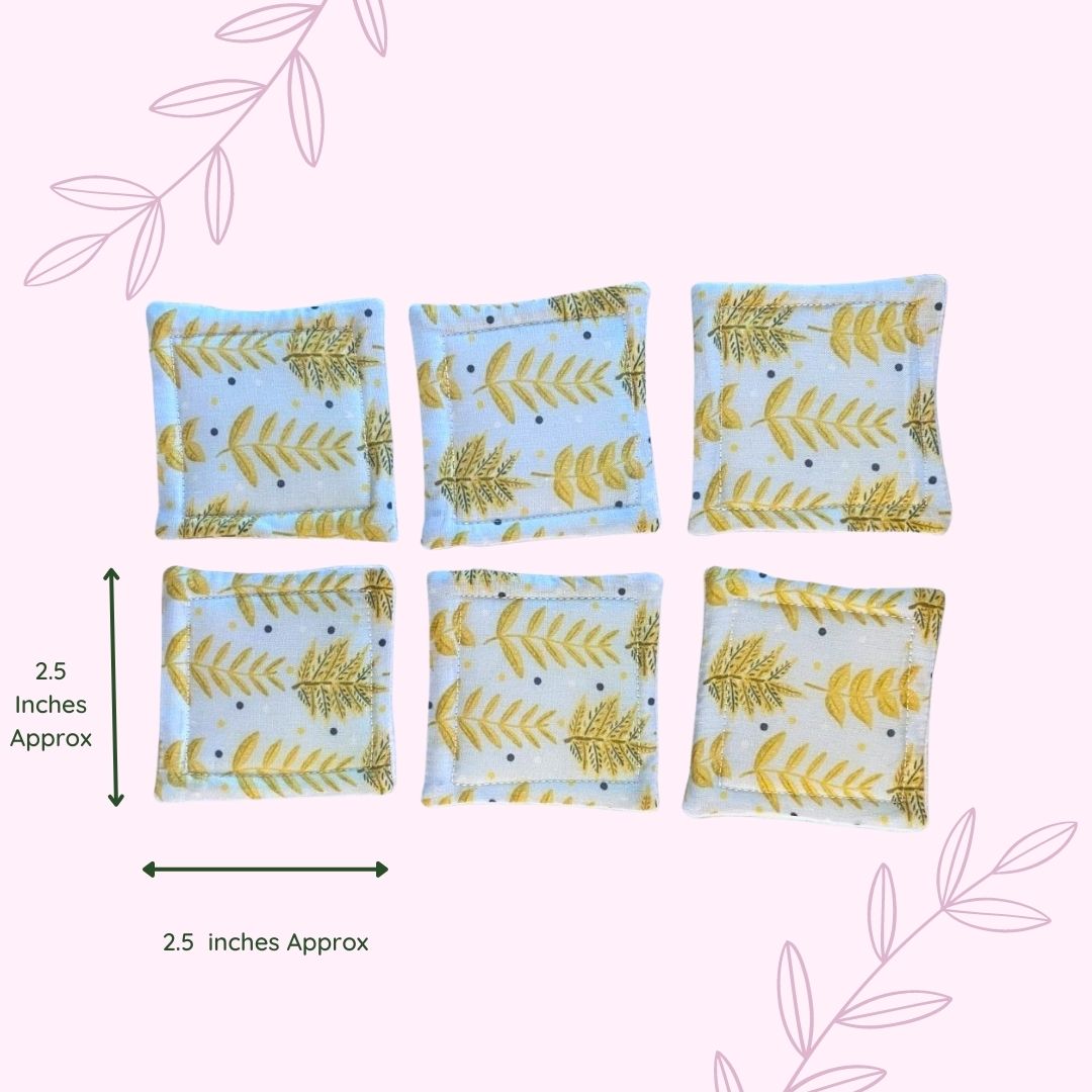 Yellow Foliage Reusable Skincare Pads - Tahlia Paige