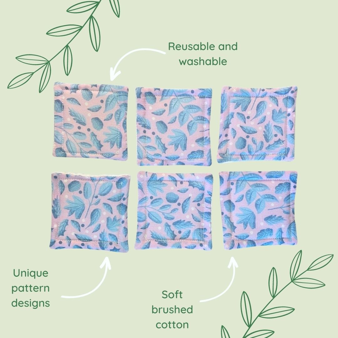 Blue Foliage Reusable Skincare Pads - Tahlia Paige