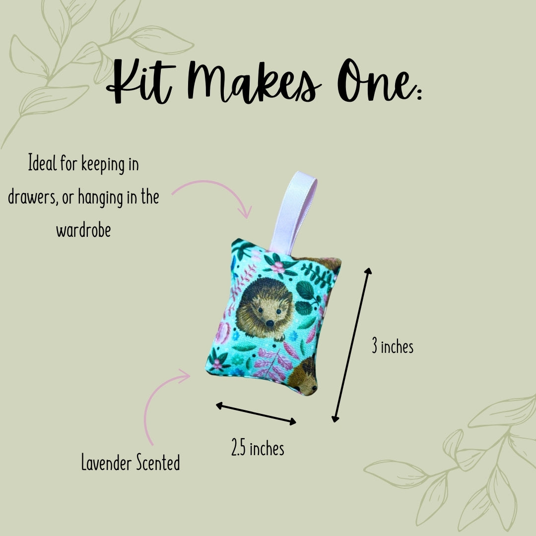 DIY Hedgehog Mini Lavender Bag Kit