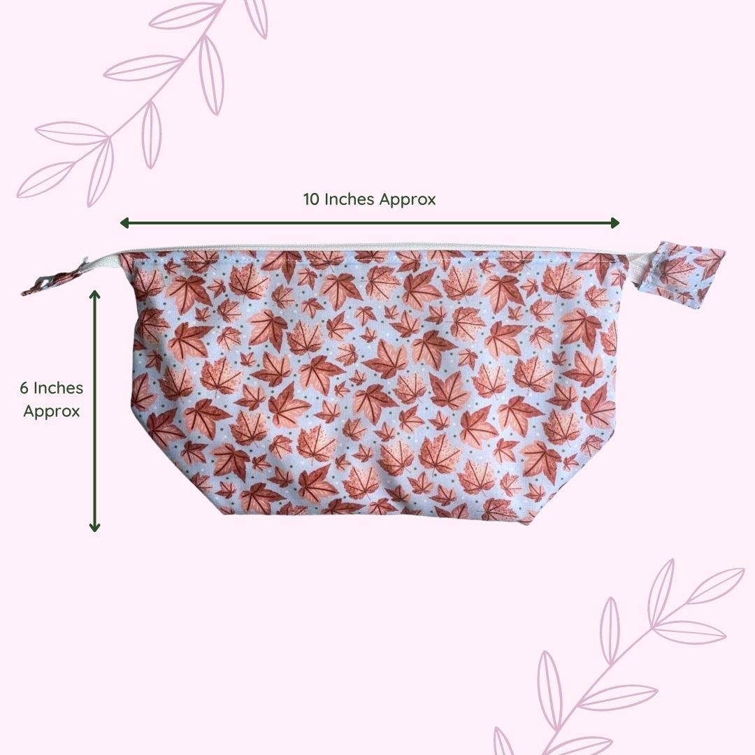 Pink Leafy Makeup Bag - Tahlia Paige