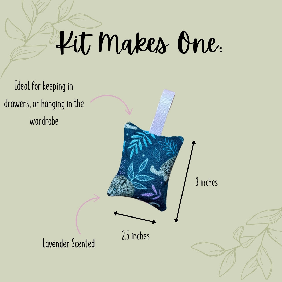 DIY Snow Leopard Mini Lavender Bag Kit