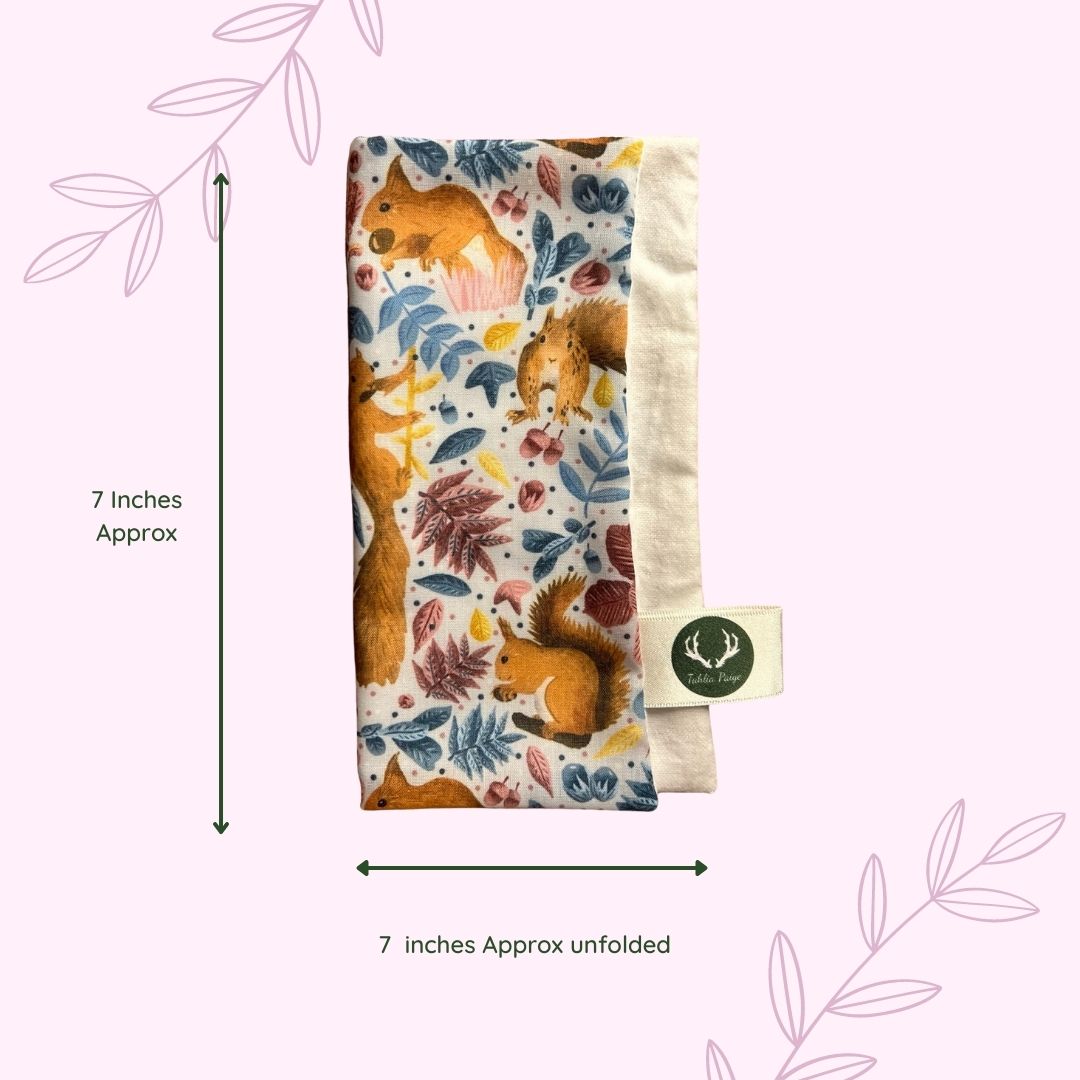 Red Squirrel Reusable Facecloth