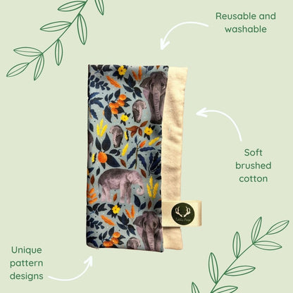 Perfect gift, elephant-themed face cloth