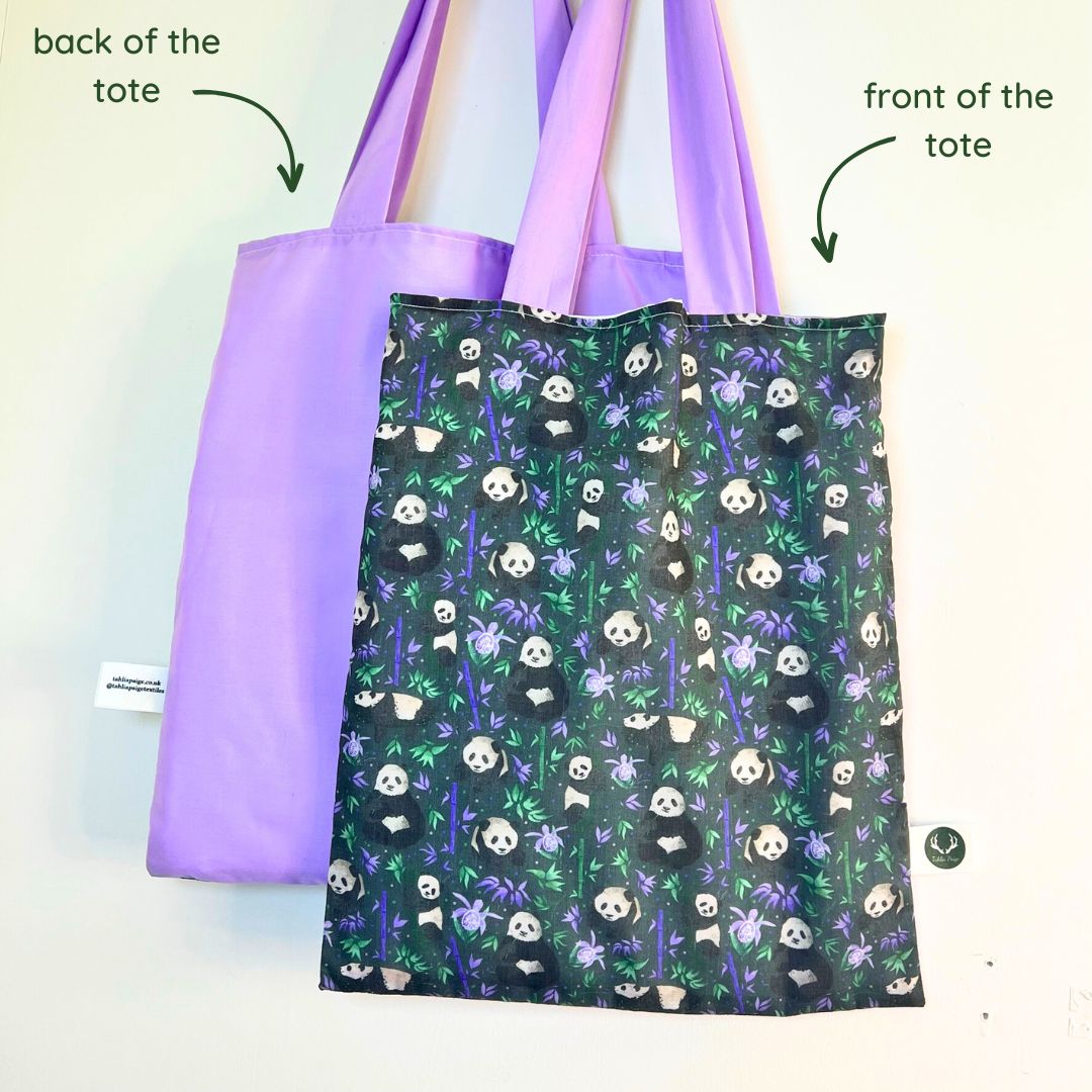 Practical and cute panda tote bag, perfect for work or as a thoughtful gift.