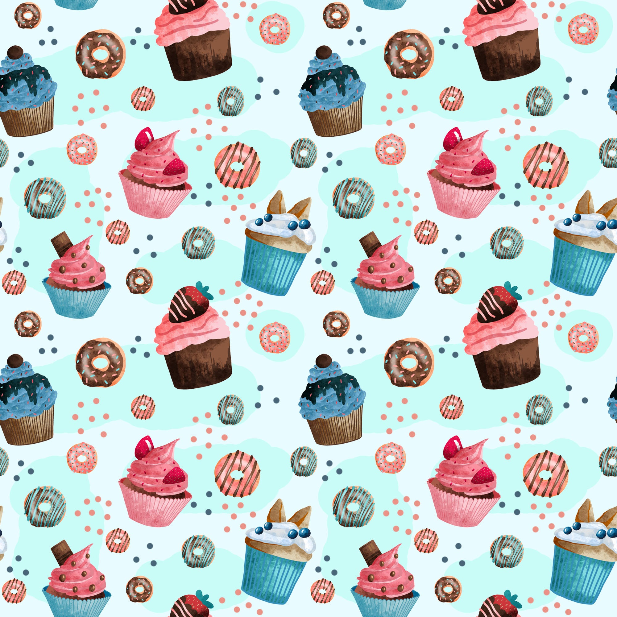 cupcake and donut repeat design