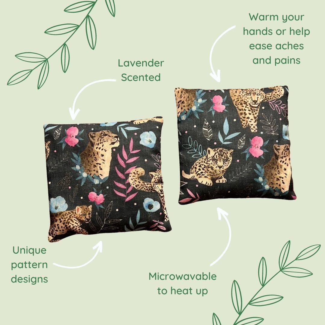 Enjoy wild animal gifts with these hand warmers, easily heated in the microwave.  Enjoy snow leopard gifts in the UK.