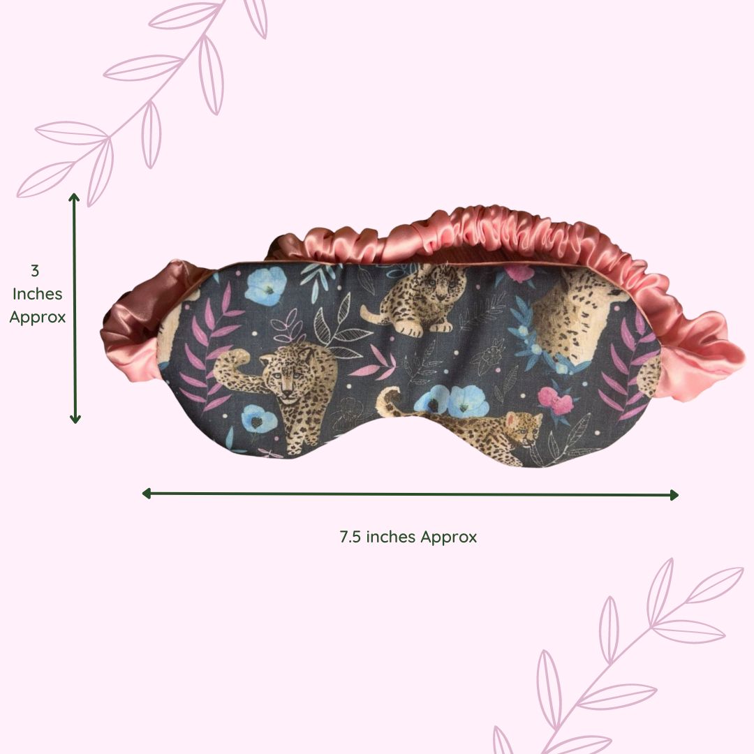 Snow Leopard Sleep Mask, ideal for relaxation and comfort.