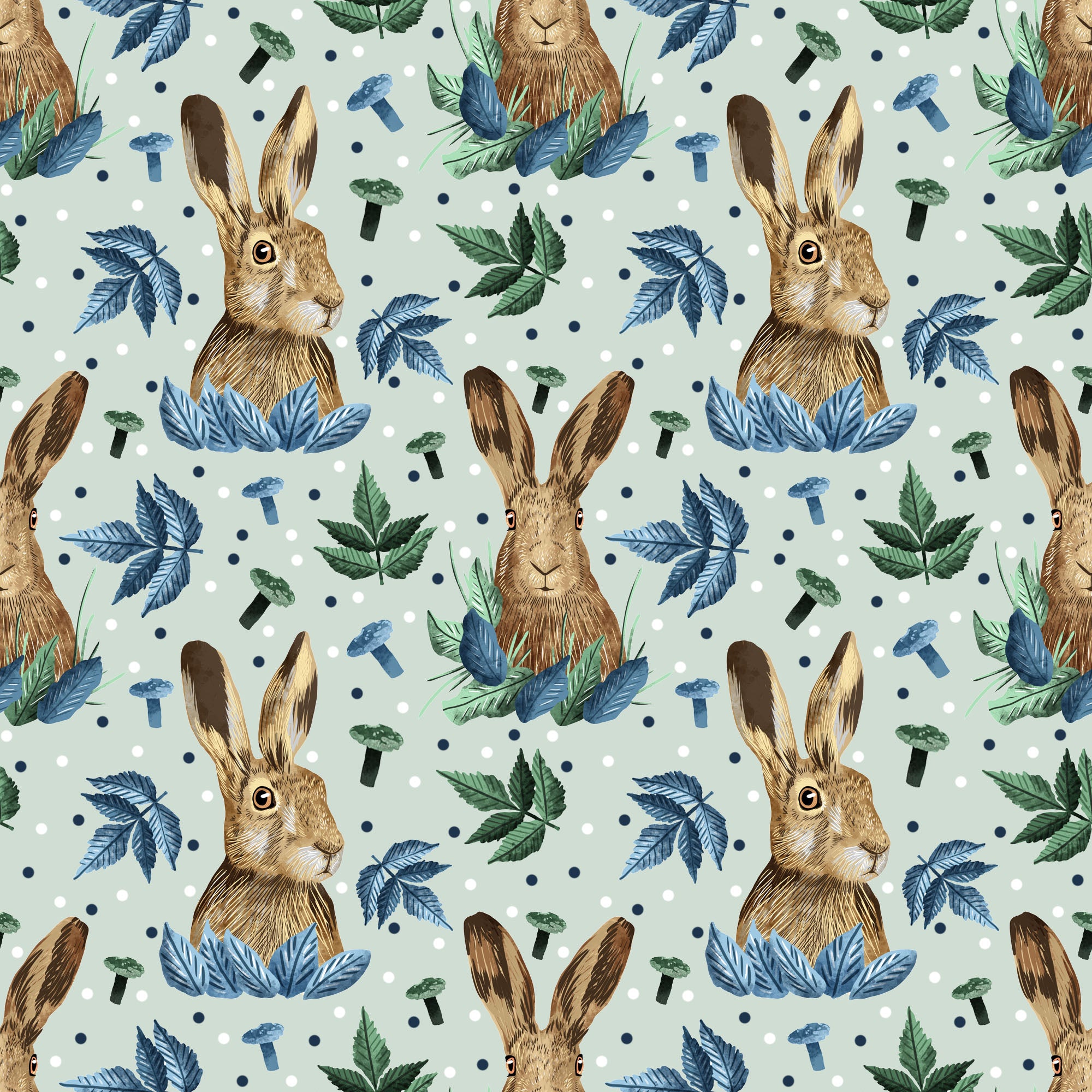 Hare seamless repeat