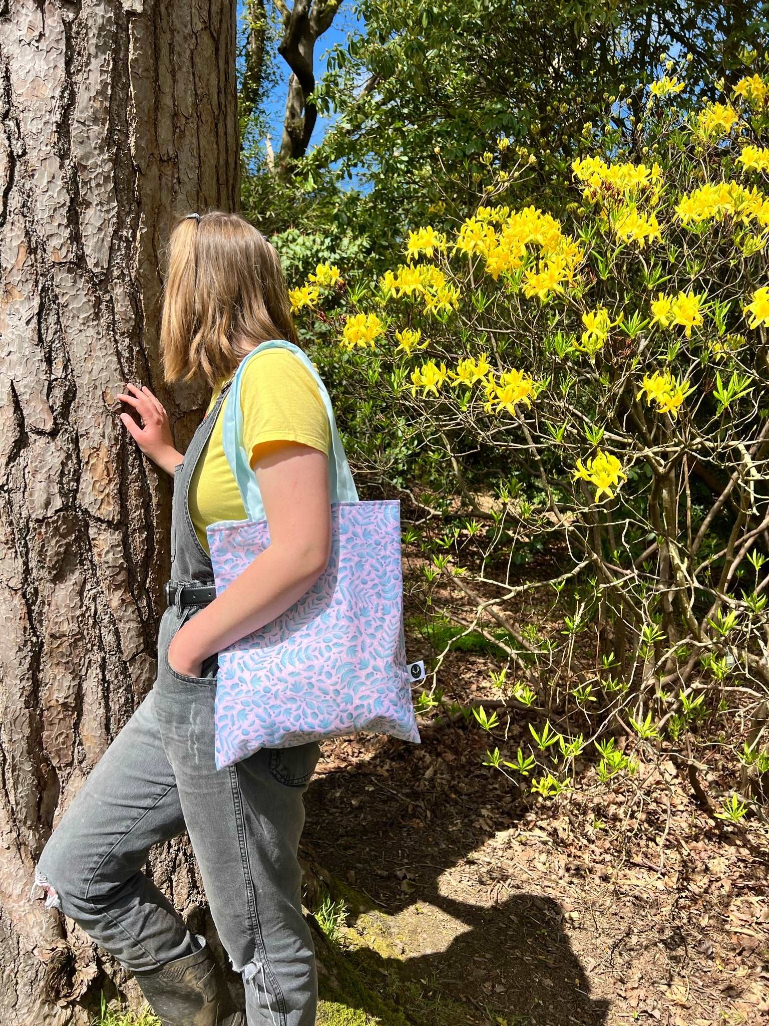 Blue Foliage Tote Bag - Tahlia Paige