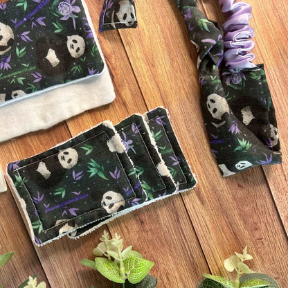 Thoughtful panda gift set, perfect for a 65th birthday.